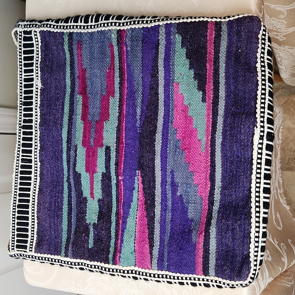 Rey Wear wool messenger crossbody bag aztec festival bohemian carryall tote